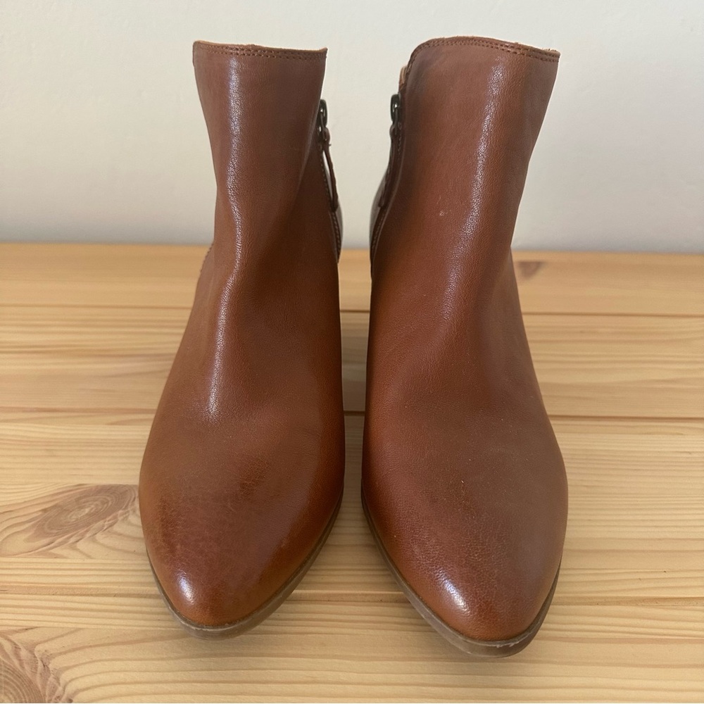 Frye Judith Whiskey Women’s Double Zip Ankle Booties Size 10 Brown